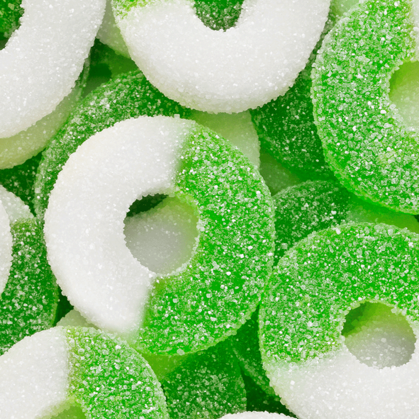 Frostys Gummi Rings Green Apple USA Pick N Mix Candy Sweet Snacks