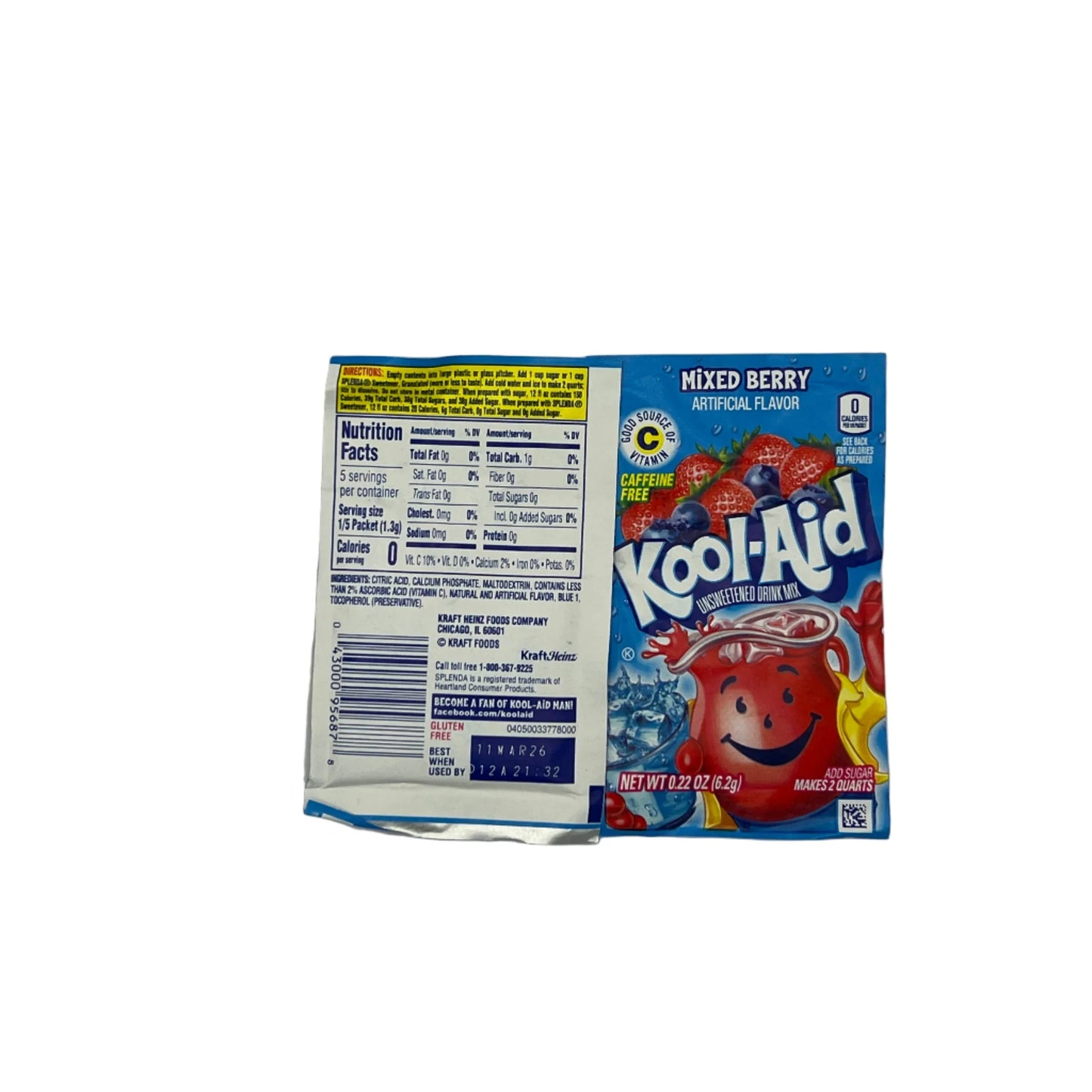 Kool-Aid Mixed Berry Drink - 0.14oz (3.9g) USA Drink Mix - Frosty Sweet Factory
