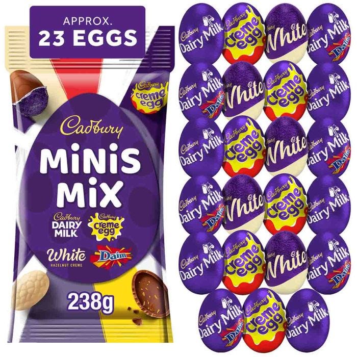 Cadbury Mini Mixed Chocolate Easter Egg Bag 238g