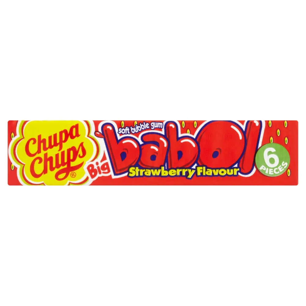 Chupa Chups Big Babol Strawberry Flavour Soft Bubble Gum 27.6g - Frosty Sweet Factory