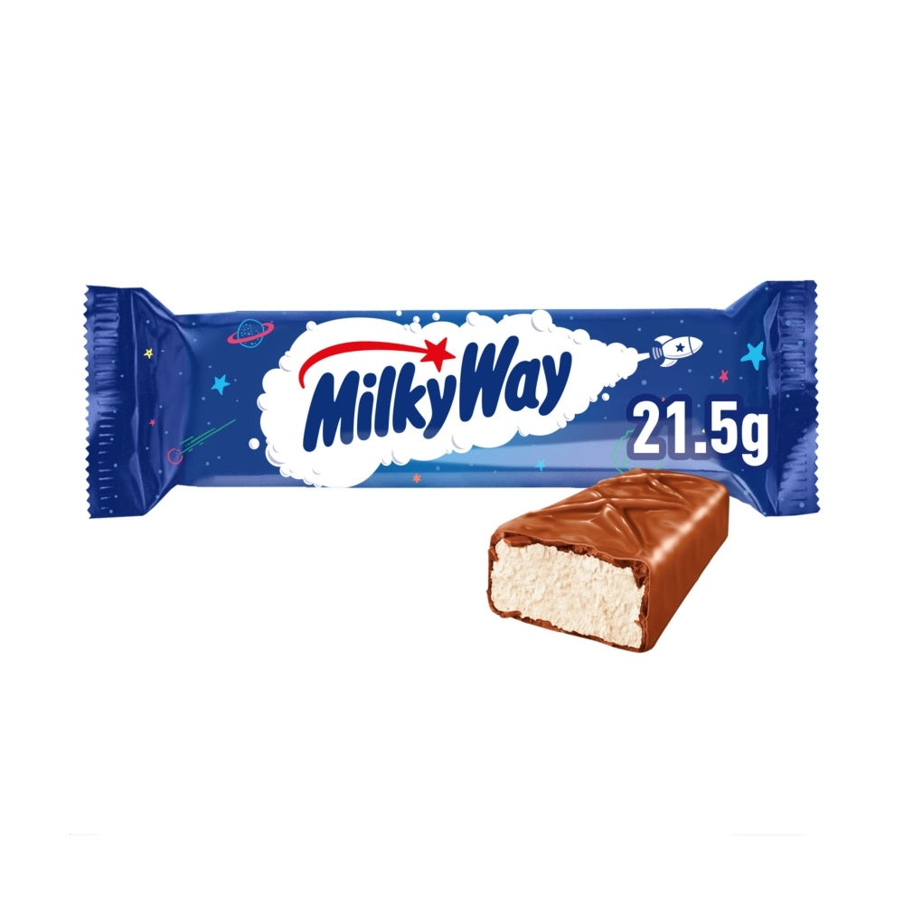 Milky Way Nougat & Milk Chocolate Snack Bars Multipack 6 Pack 129g Milk Chocolate, Gelatine Free, Halal, Vegetarian - Frosty Sweet Factory