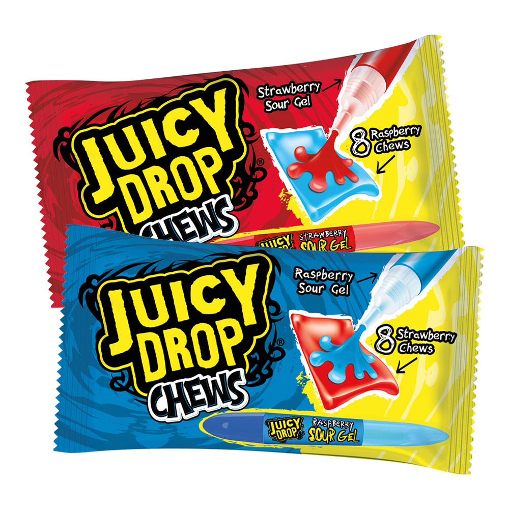 Bazooka Juicy Drop Gummies 57g Sour Gel Candy Sweets