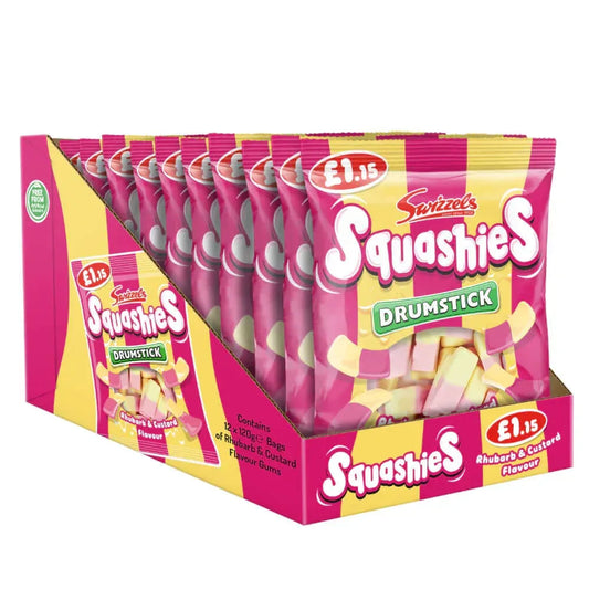 Swizzels Drumstick Squashies Rhubarb & Custard Flavour Sweets 120g Candy - Frosty Sweet Factory