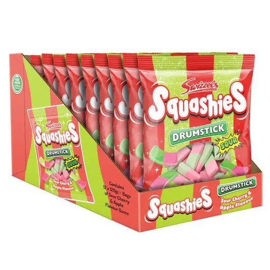 Swizzels Drumstick Squashies Sour Cherry & Apple Flavour 120g Candy Sweet Snacks - Frosty Sweet Factory