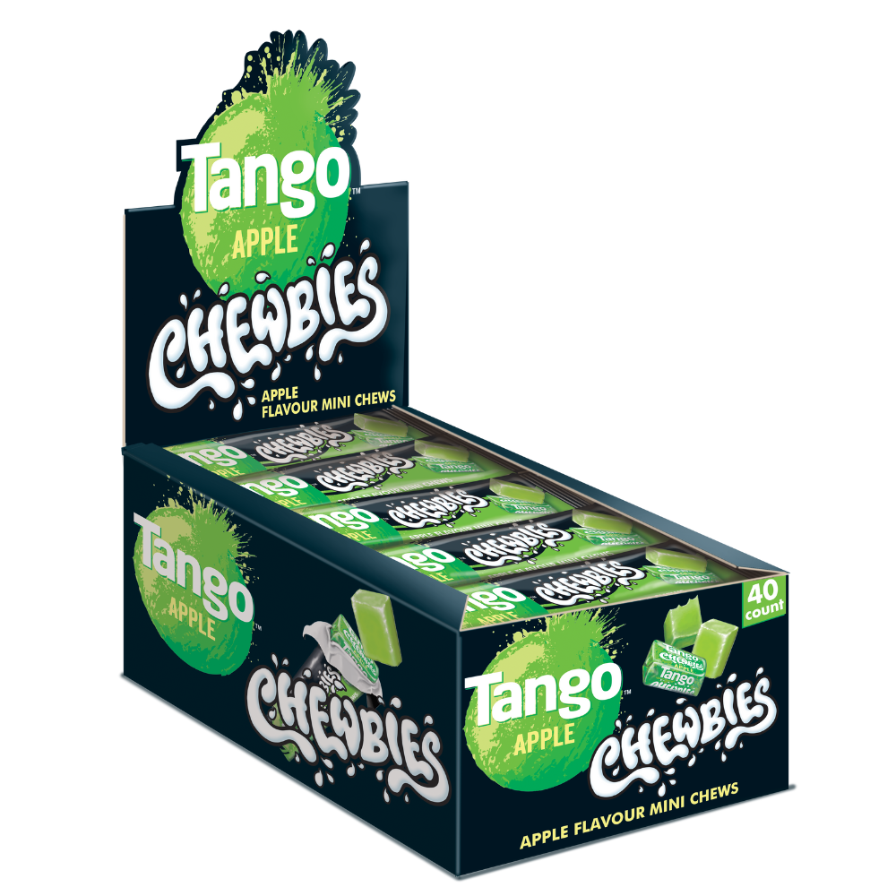 Tango Chewbies Apple 30g Mini Chews Halal Vegetarian Vegan Gelatine Free Gluten Free Stick Pack Candy Sweets