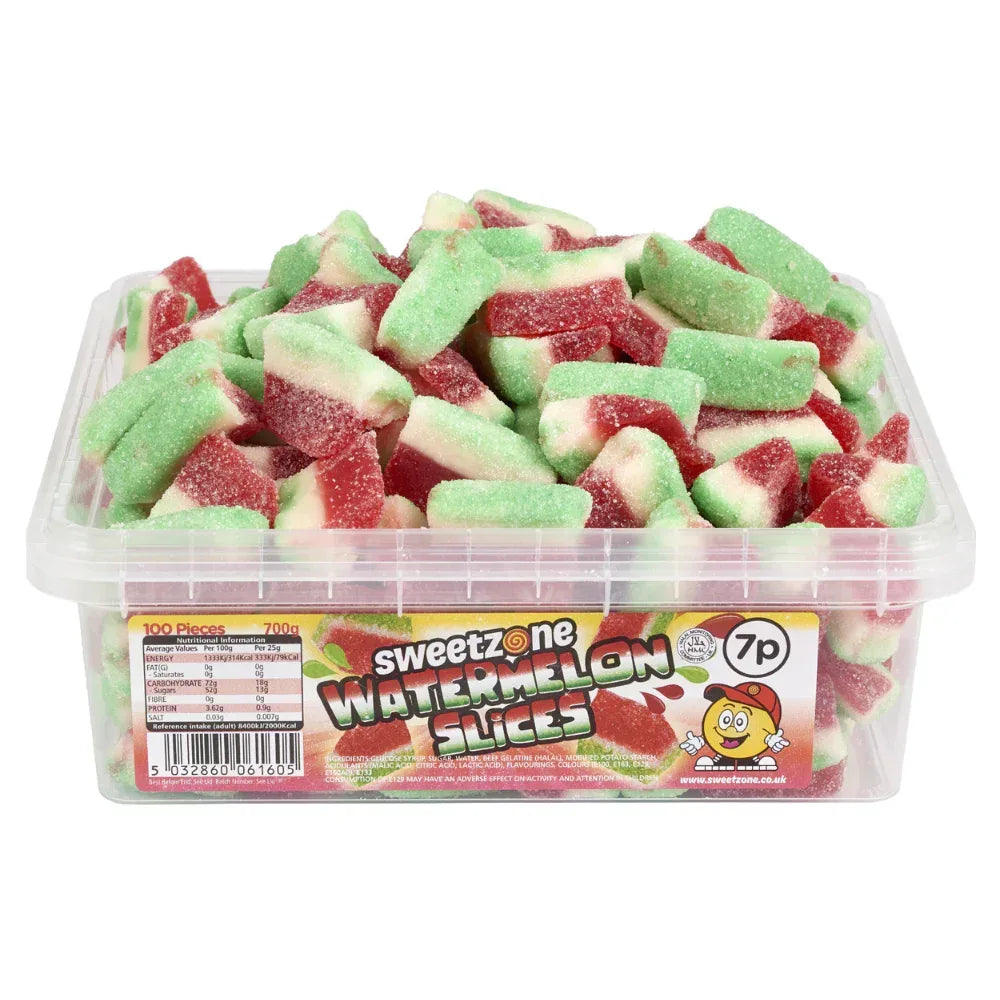 Pick N Mix Rings & Slices Apple, Blue Raspberry, Fizzy, Peach Watermelon Halal Candy Salad Snack Sweets - Frosty Sweet Factory