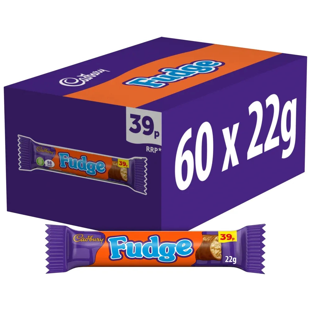 Cadbury Fudge Chocolate Candy Bar 22g Vegetarian Halal Milk Chocolate