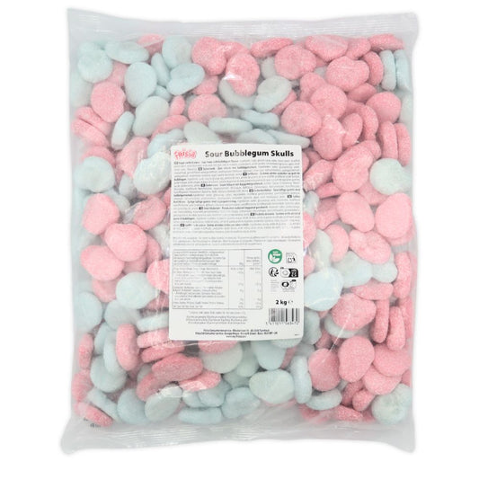 Sour Bubblegum Foam Skulls (Swedish) Vegan Vegetarian Halal Gluten Free Pick N Mix Candy Sweets