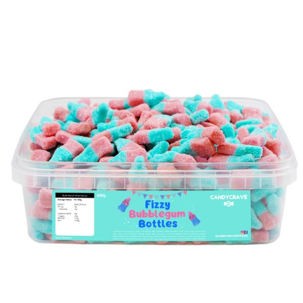 Candycrave Fizzy Bubblegum Bottles Tub 600g Pick N Mix