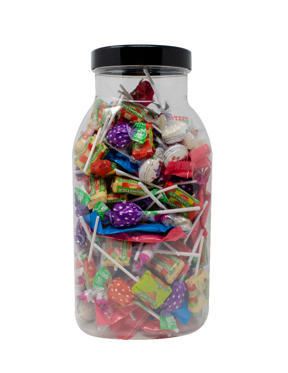 Large Empty Plastic Sweet Jars Various Sizes with Lids