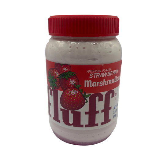 CLEARANCE: FLUFF Marshmallow Strawberry 7.5oz (213g) USA FLUFF Spread Gluten Free, Vegetarian Halal Candy Snack Topper - Frosty Sweet Factory