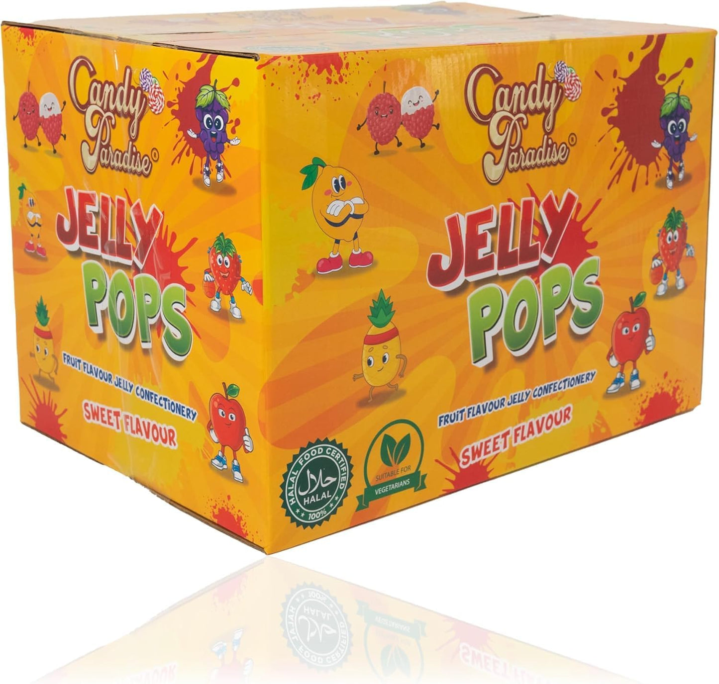Candy Paradise Jelly Pops Fruity Candy 315g Bag, 9 Jelly Fruits, TikTok Jelly, Halal, Vegetarian Fruity Pops Ice Pops Vortex Jelly Pops Jelly Confectionery Candy