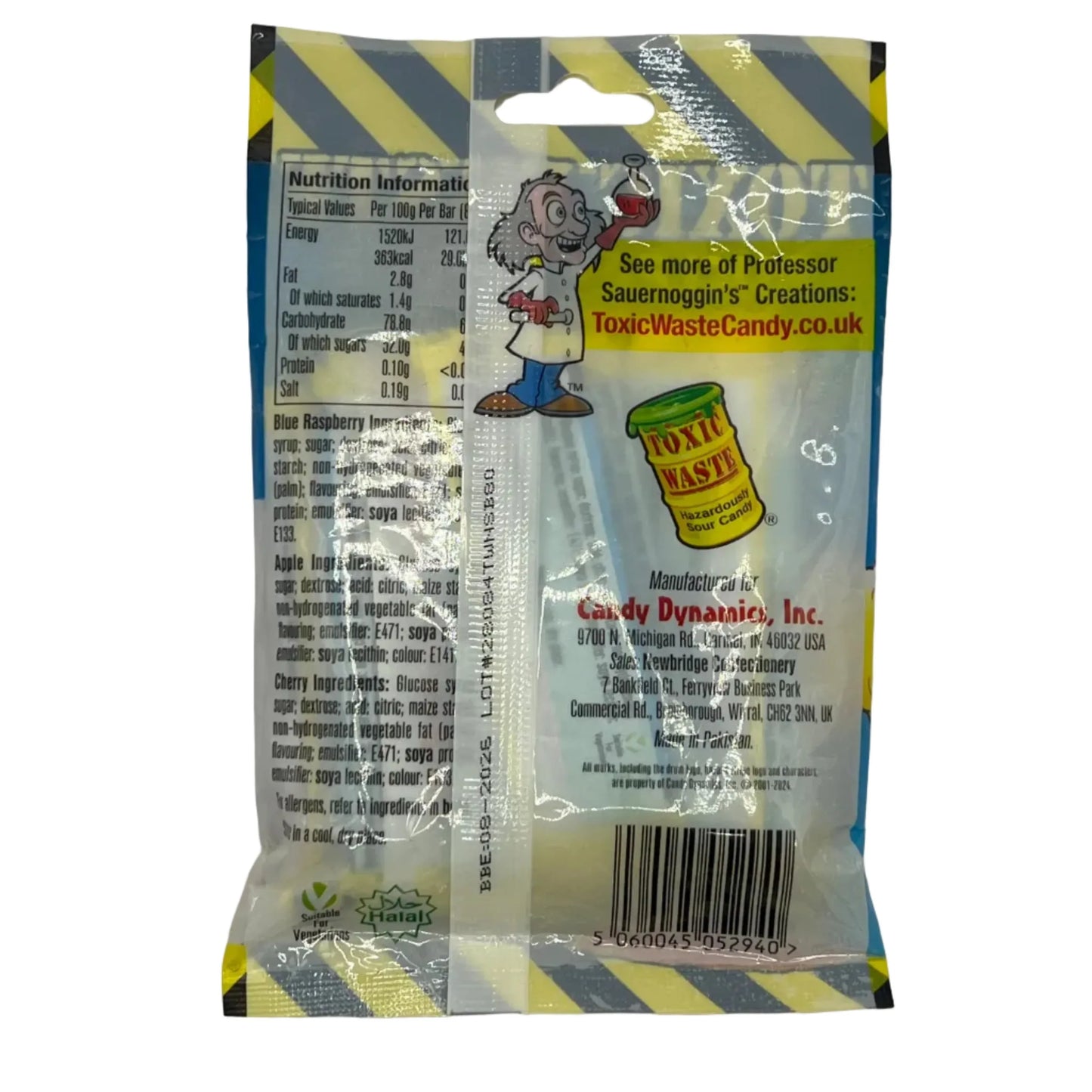 Toxic Waste Nuclear Sludge Chew Bars - 80g USA Sour Candy - Frosty Sweet Factory