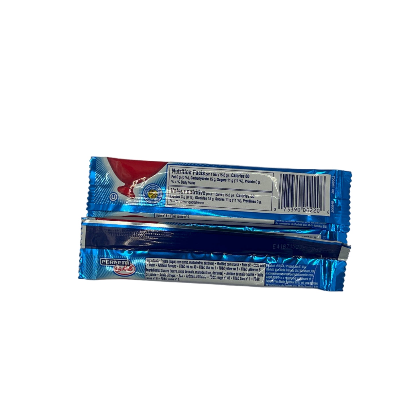 Airheads Chew Bar Blue Raspberry 0.55oz (15.6g) Full-Size Taffy Individually Wrapped USA Candy Chew Bar Vegan Vegetarian Halal Gluten Free Candy Snack