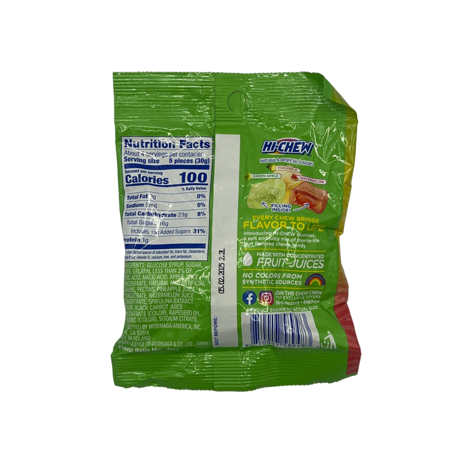 CLEARANCE: Hi-Chew Gummies Sour Mix 4.23oz (120g), USA Sour Fruity Candy