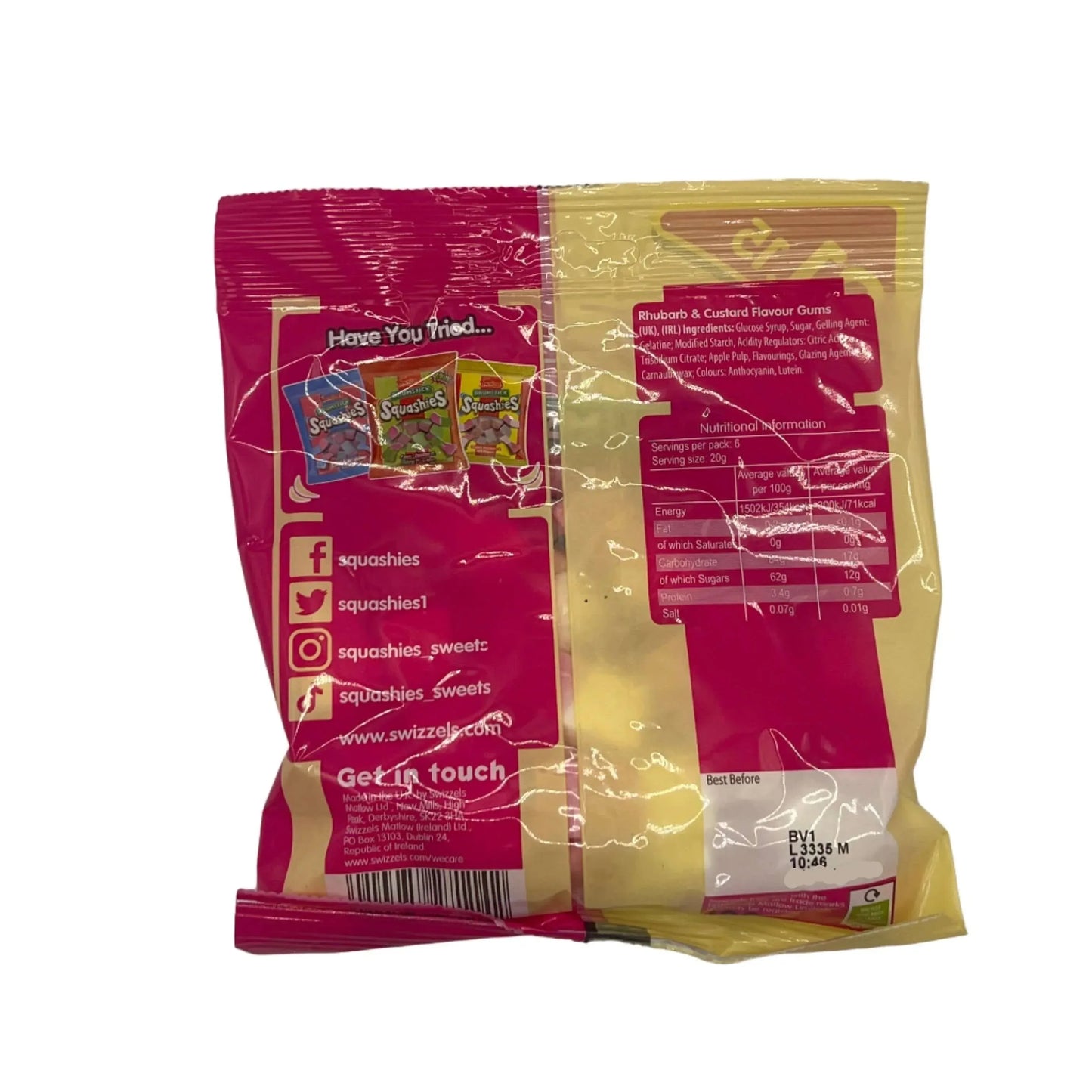 Swizzels Drumstick Squashies Rhubarb & Custard Flavour Sweets 120g Candy - Frosty Sweet Factory