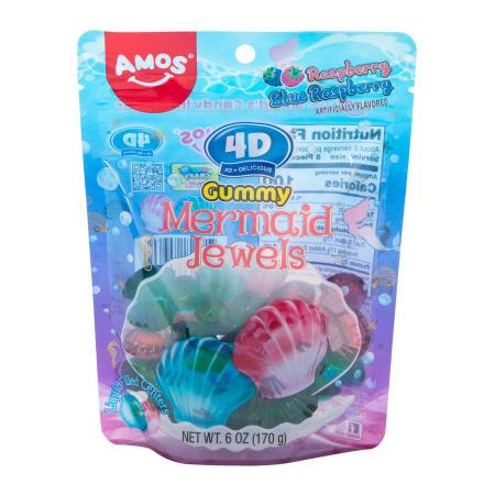 Amos 4D Gummy Mermaid Jewels - 6oz (170g) - Frosty Sweet Factory