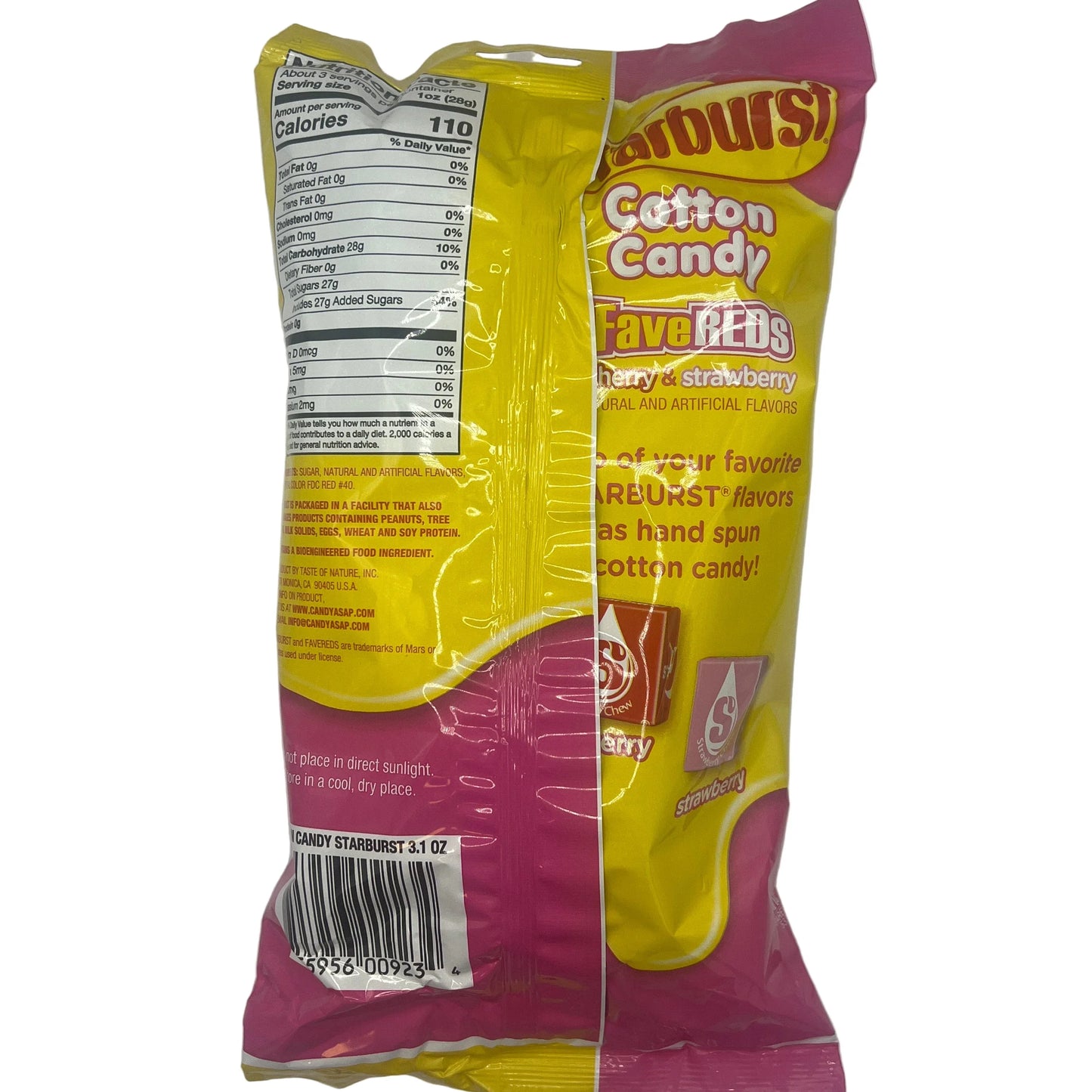 CLEARANCE: Starburst Cotton Candy 3.1oz (88g) USA Candy Floss - Frosty Sweet Factory