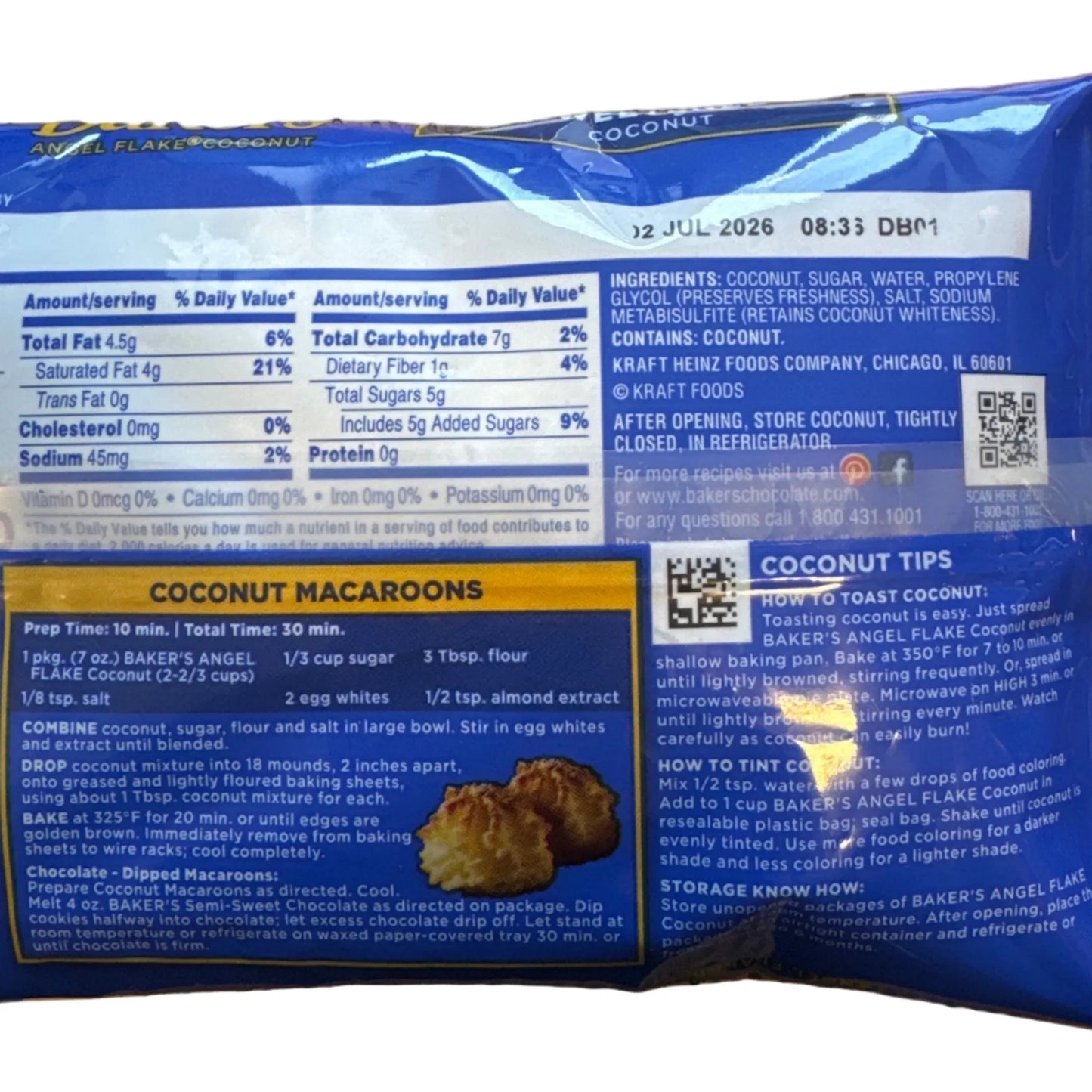 Bakers Angel Flake Coconut 7oz (198g) - Frosty Sweet Factory