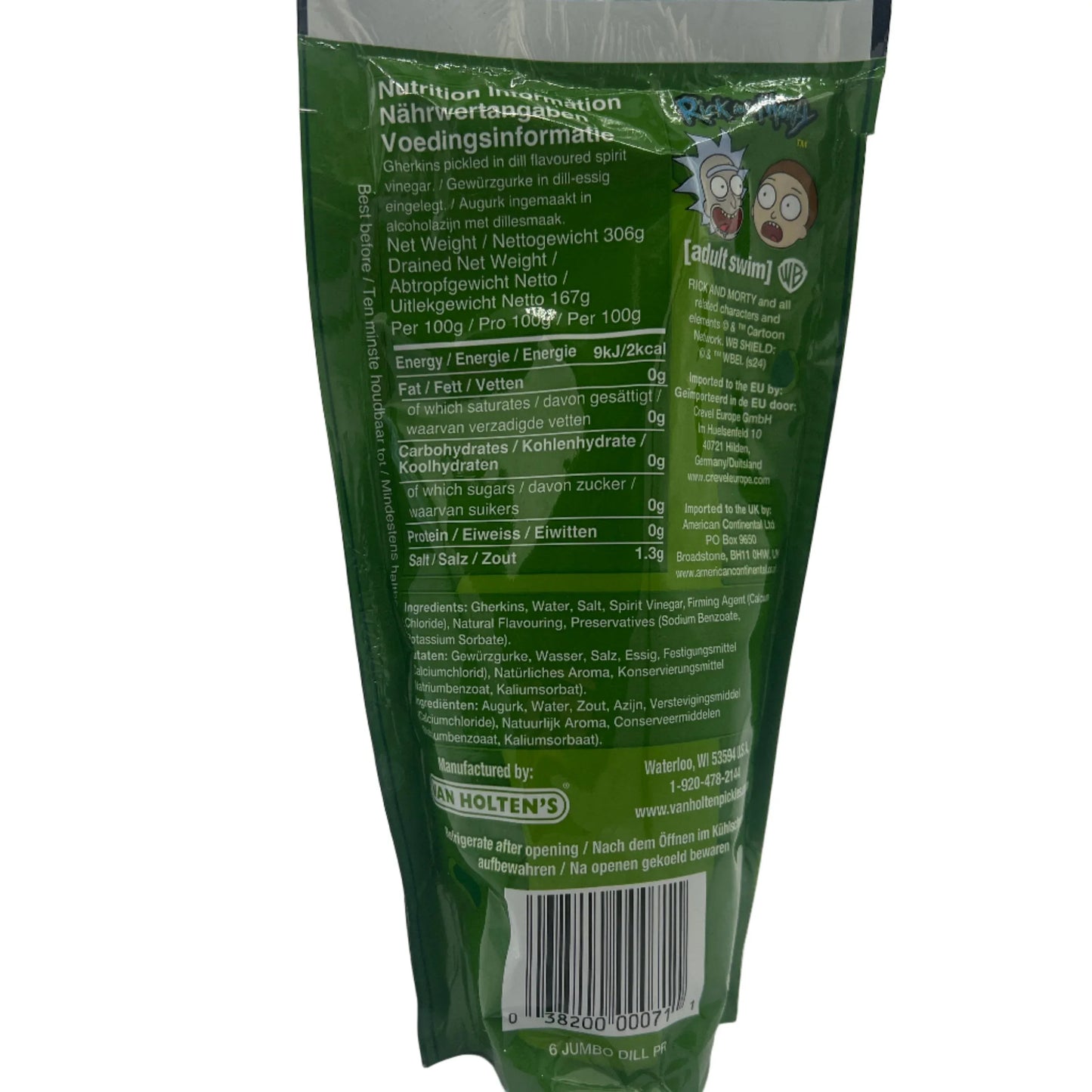 Van Holtens Pickle In A Pouch Pickle Rick (306g) American Jumbo USA Large Pickles - Frosty Sweet Factory