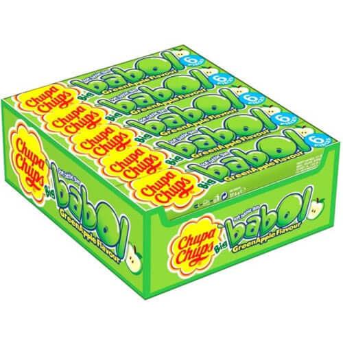 Chupa Chups Big Babol Apple Flavour Soft Bubble Gum 27.6g - Frosty Sweet Factory