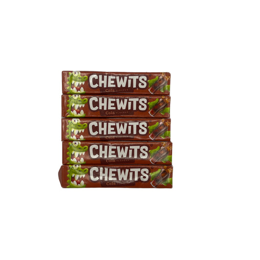 CLEARANCE: Chewits Chews Cola Flavour Stick Pack 30g Vegetarian Halal Gelatine Free Candy Sweet Snacks