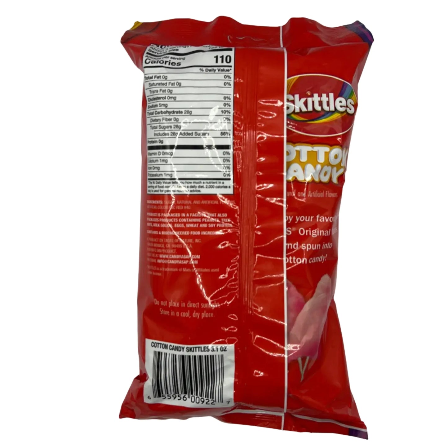 CLEARANCE: Skittles Cotton Candy 3.1oz (88g) USA Candy Floss - Frosty Sweet Factory
