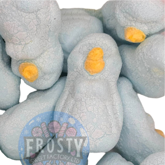 Freeze Dried Marshmallows Penguins Blue Mallows Marshmallow Candy Sweets - Frosty Sweet Factory