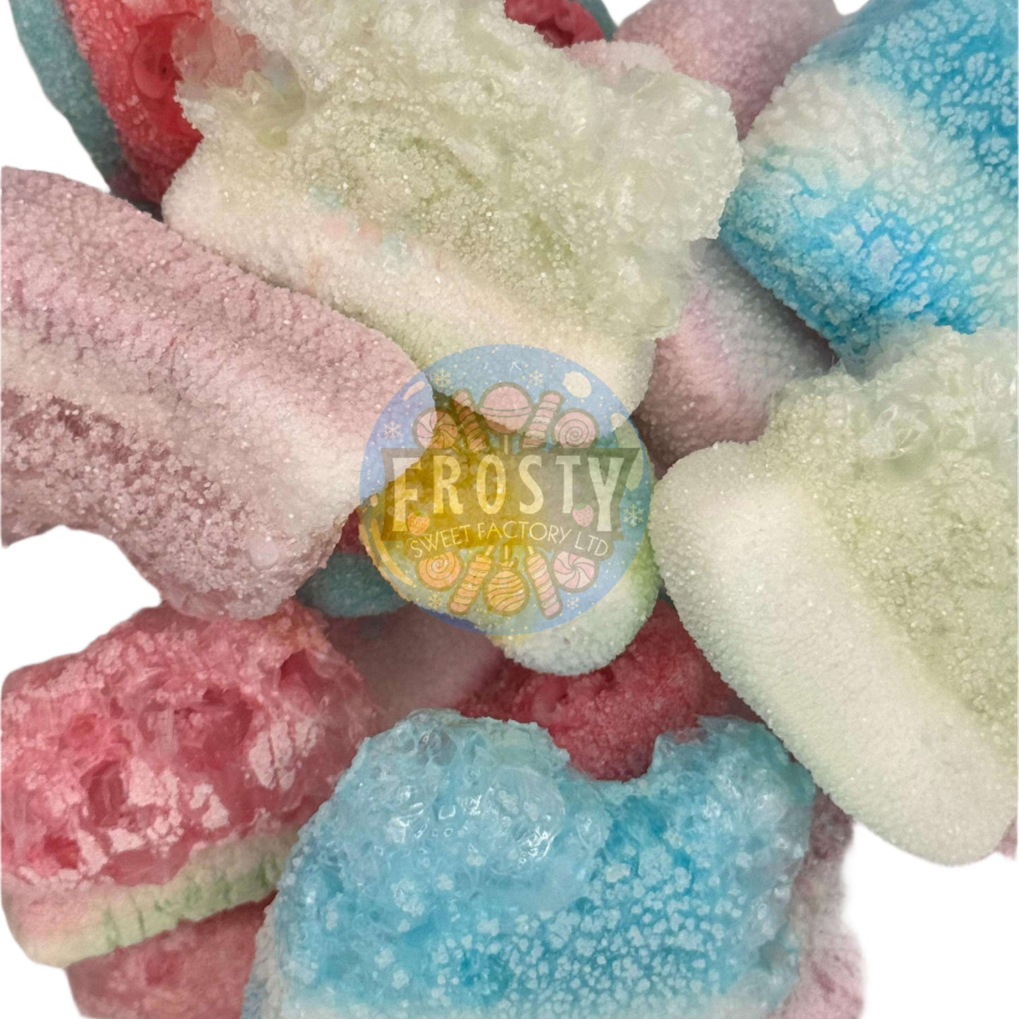 Freeze Dried Sweets Sour Strawberry Candy Slices - Frosty Sweet Factory