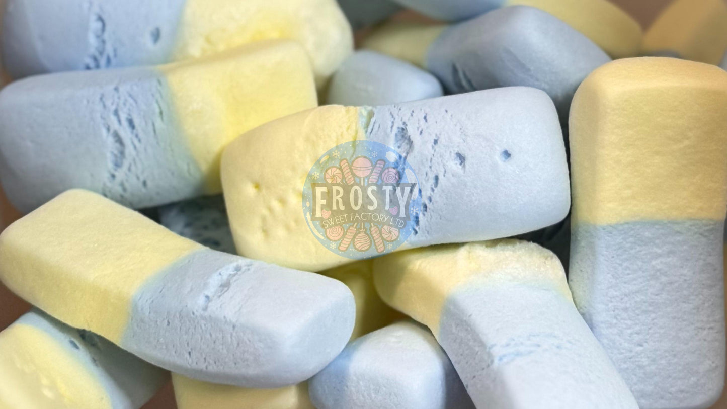 Freeze Dried Sweets Squashies Minions Banana & Blueberry Candy - Frosty Sweet Factory