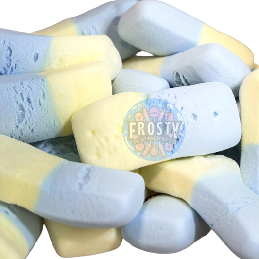 Freeze Dried Sweets Squashies Minions Banana & Blueberry Candy - Frosty Sweet Factory