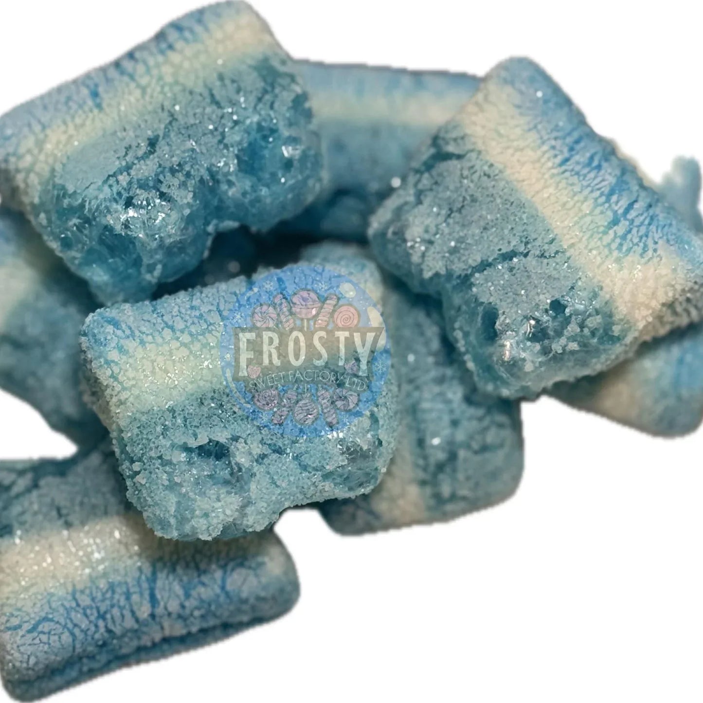 Freeze Dried Sweets Slices Halal Candy Snacks Blue Raspberry - Frosty Sweet Factory