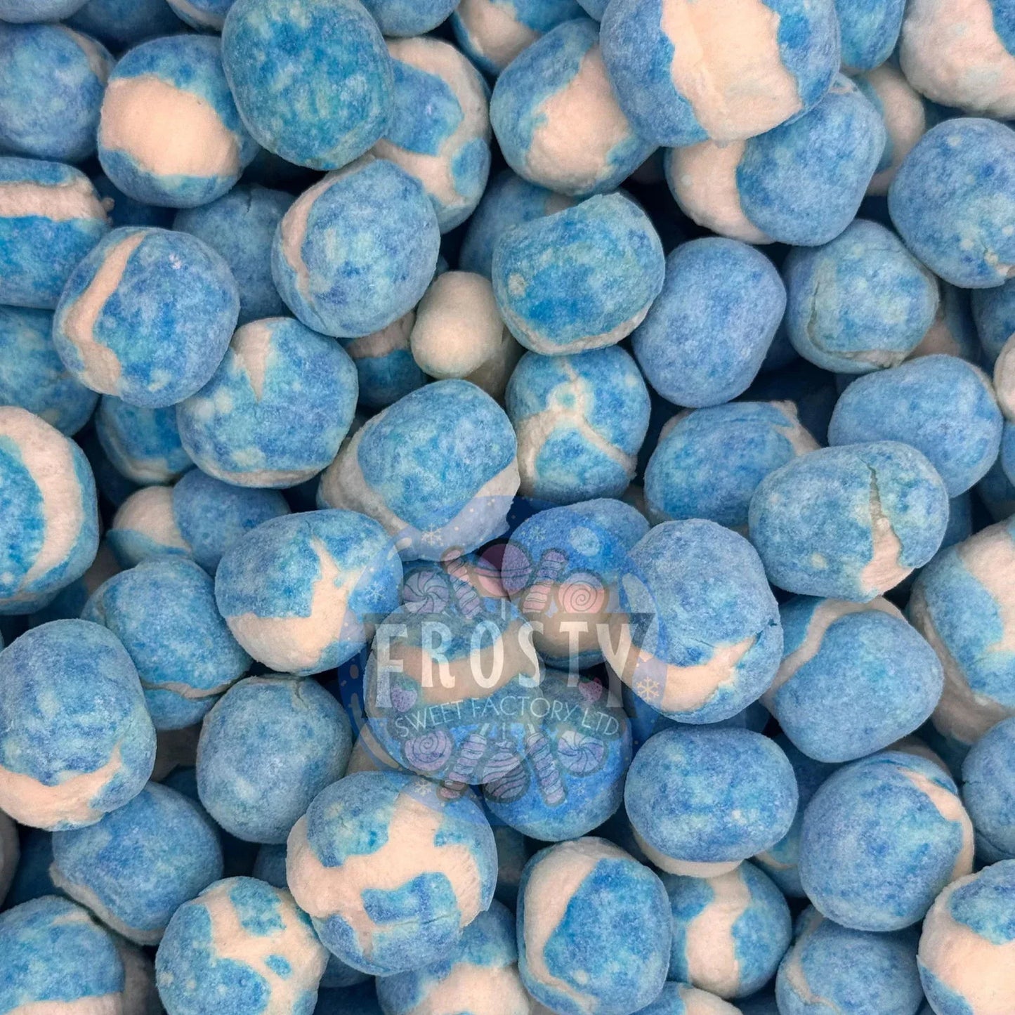 Freeze Dried Sweets Bon Bons Blue Raspberry Vegetarian Halal Gluten Free Candy - Frosty Sweet Factory