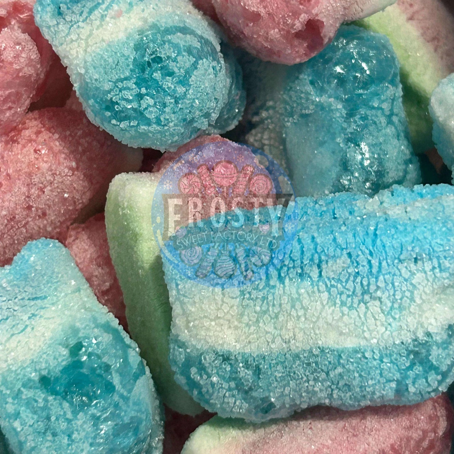Freeze Dried Sweets Sour Strawberry Candy Slices - Frosty Sweet Factory