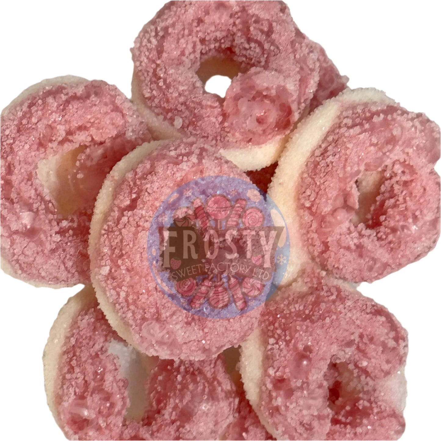 Freeze Dried Sweets Donut Rings Halal Candy Snacks Watermelon - Frosty Sweet Factory