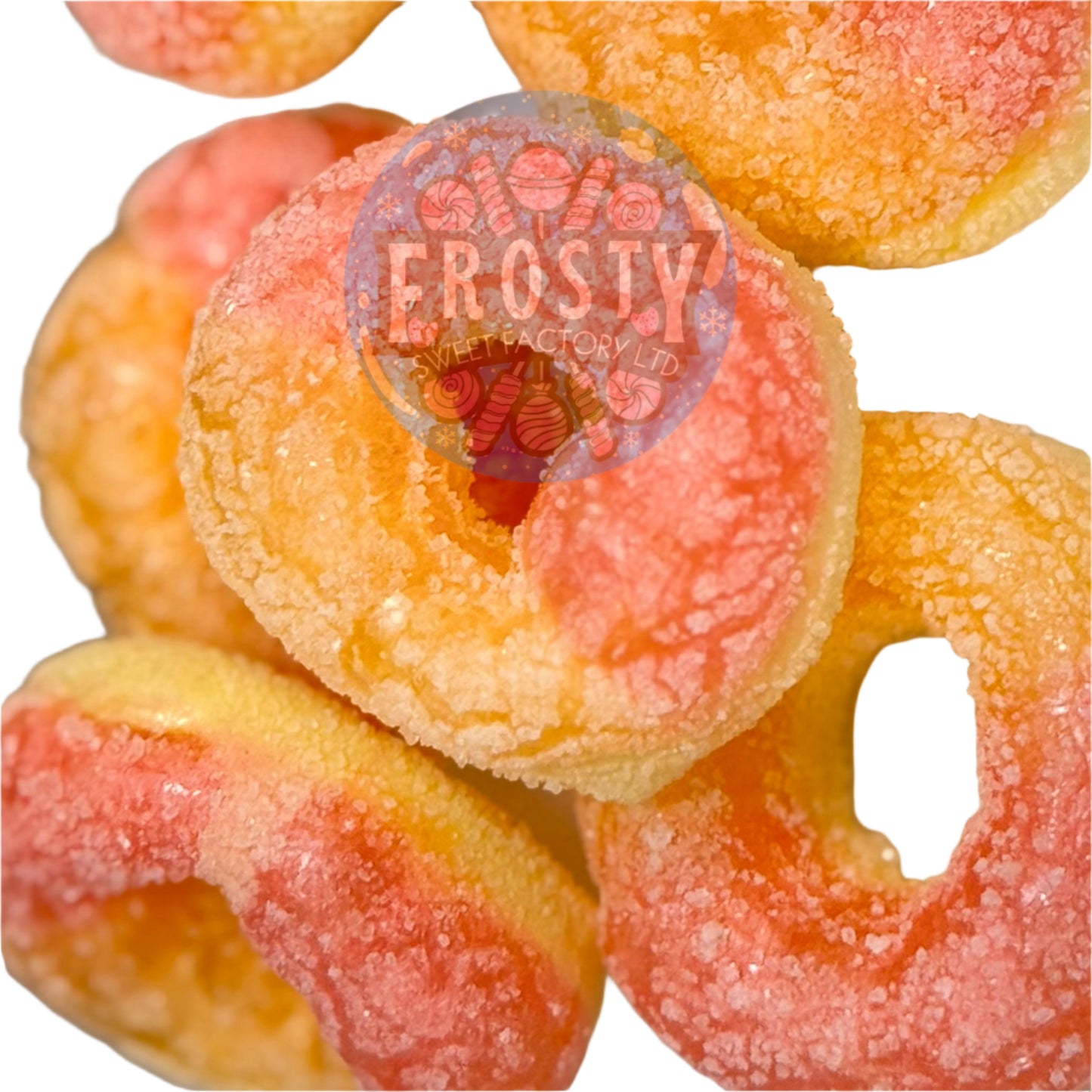 Freeze Dried Sweets Apple, Blue Raspberry, Fizzy, Peach Watermelon Rings Pick N Mix Halal Candy Salad Snack Sweets