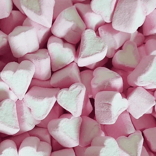 Pink & White Micro Heart Marshmallows Candy Sweets - Frosty Sweet Factory