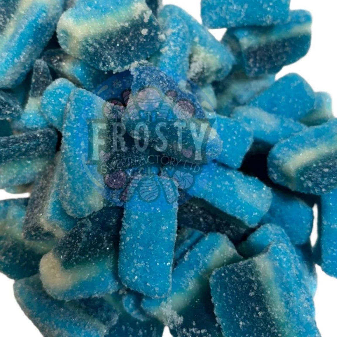 Frostys Fizzy Blue Raspberry Gummy Slices Halal Pick N Mix, Candy Salad Sweets - Frosty Sweet Factory