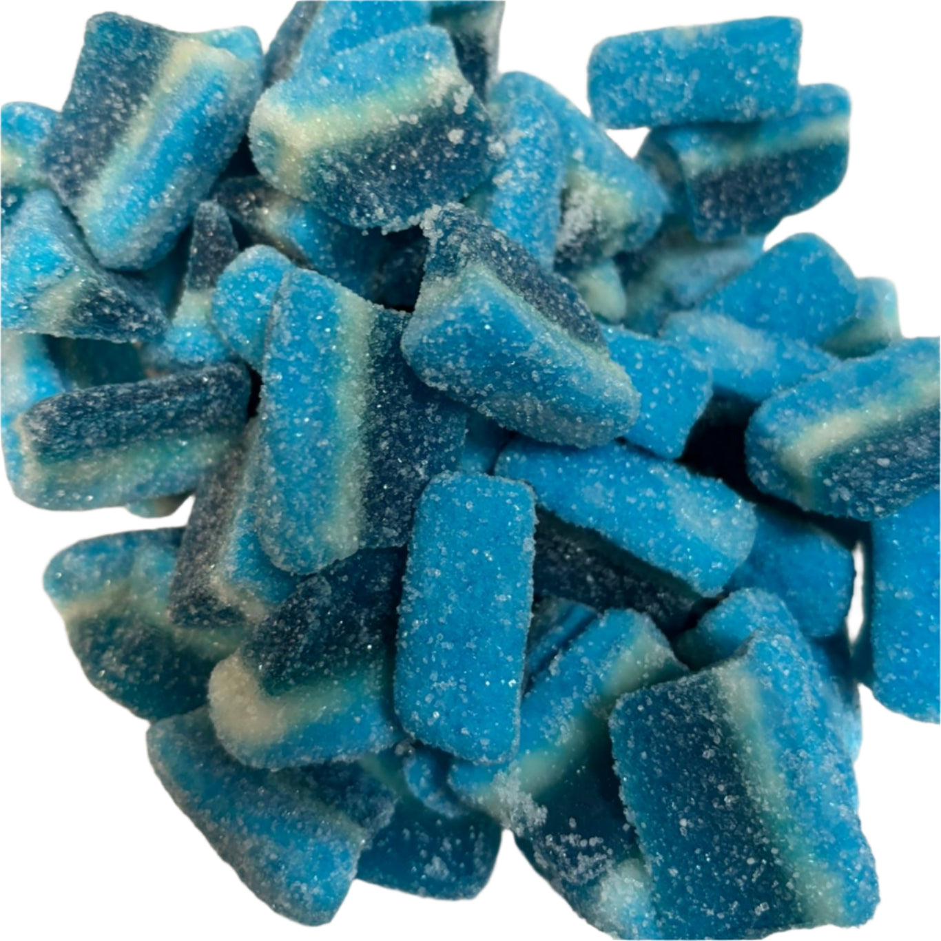 Frostys Fizzy Blue Raspberry Gummy Slices Halal Pick N Mix, Candy Salad Sweets - Frosty Sweet Factory