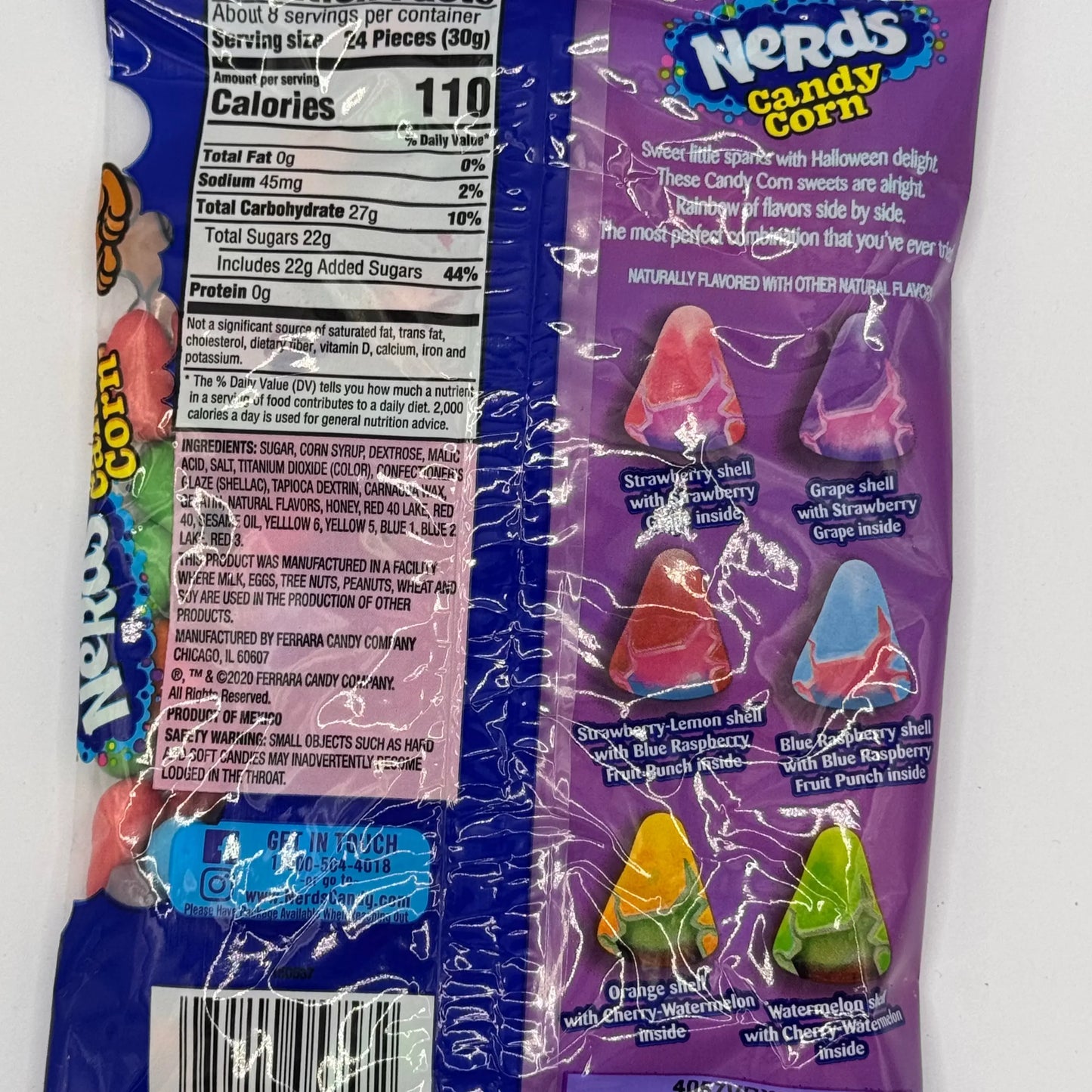 Nerds Halloween Candy Corn 8oz (227g) USA Large Candy Sweet Bag Pouch - Frosty Sweet Factory