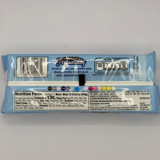 CLEARANCE: Peeps Cotton Candy Chicks - 5PK 1.5oz (42g) Easter Mallows, USA Marshmallows Mallows, Vanilla, Gluten Free, Fat Free