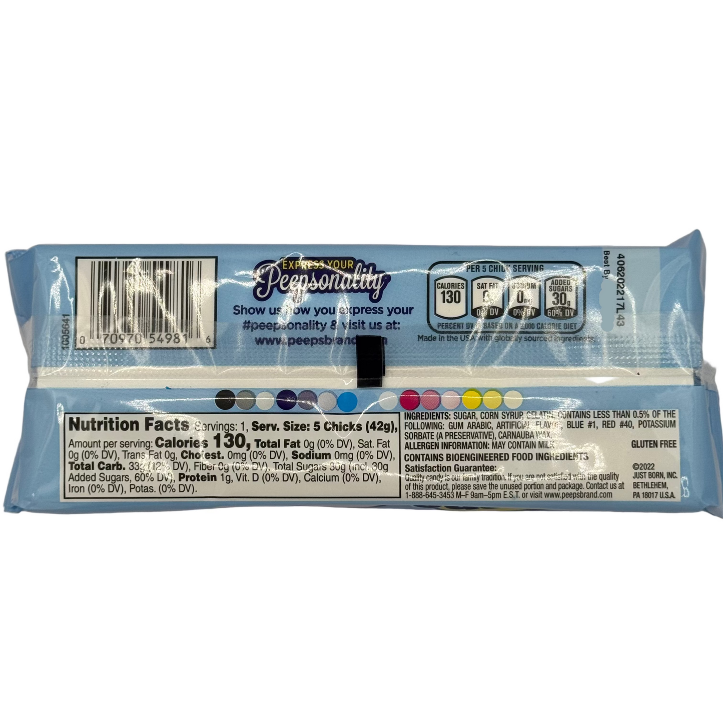 Peeps Marshmallow Cotton Candy Chicks 5 Pack - 1.5oz (42g) - Frosty Sweet Factory