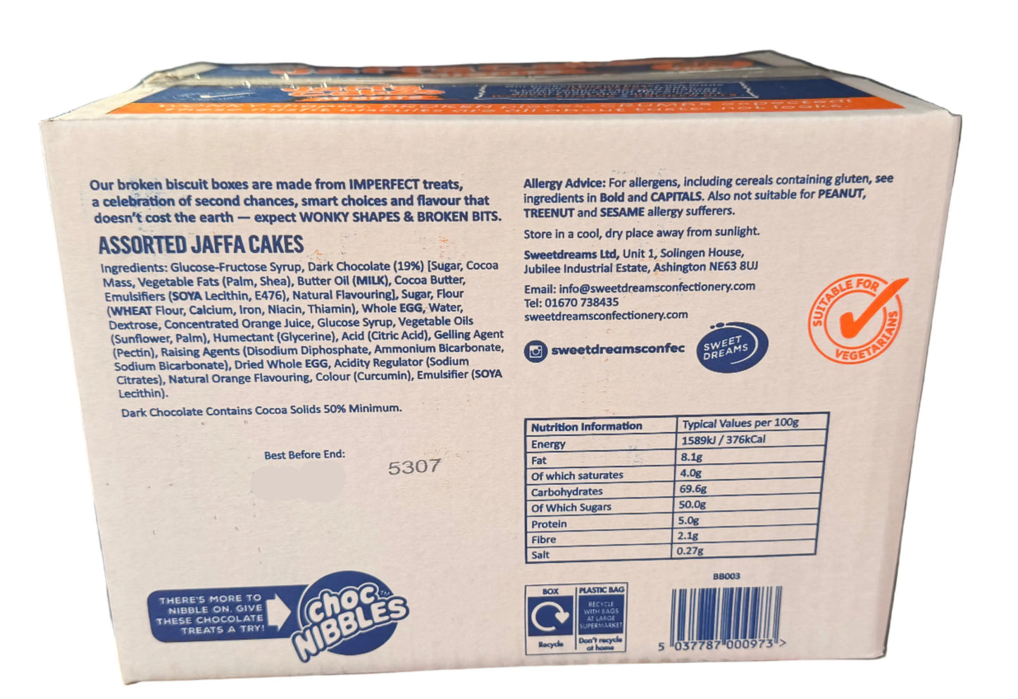 Jaffa Cakes Misfits Big Value 1KG Biscuits Box - Frosty Sweet Factory