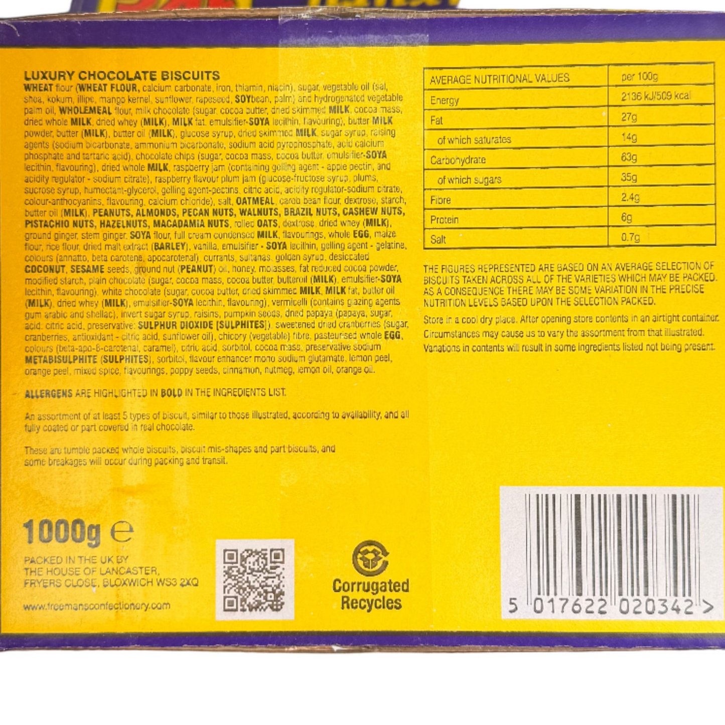 Chocolate Biscuits 1KG Box - Frosty Sweet Factory