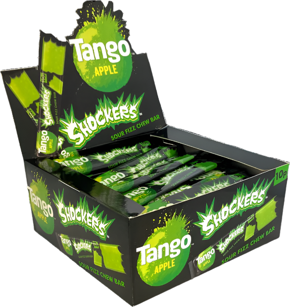 Tango Sherbet Shockers Sour Green Apple 10g Chew Bar Halal Vegetarian Vegan Gelatine Free Gluten Free Chew Bars Candy Sweets
