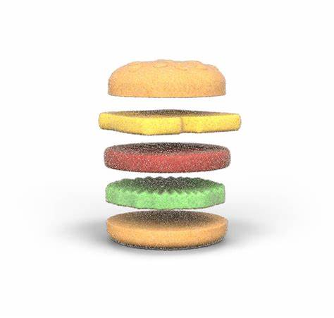 Johny Bee Yammiez Mallow Burger 50g Marshmallow Candy Sweets