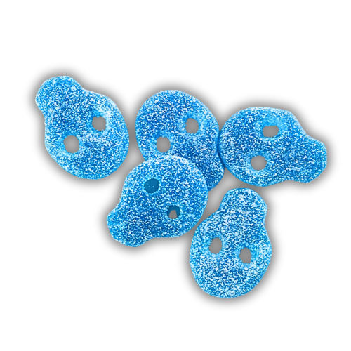 Pick N Mix Blue Jelly Fizzy Skulls Sweets Halal Vegan Vegetarian Candy