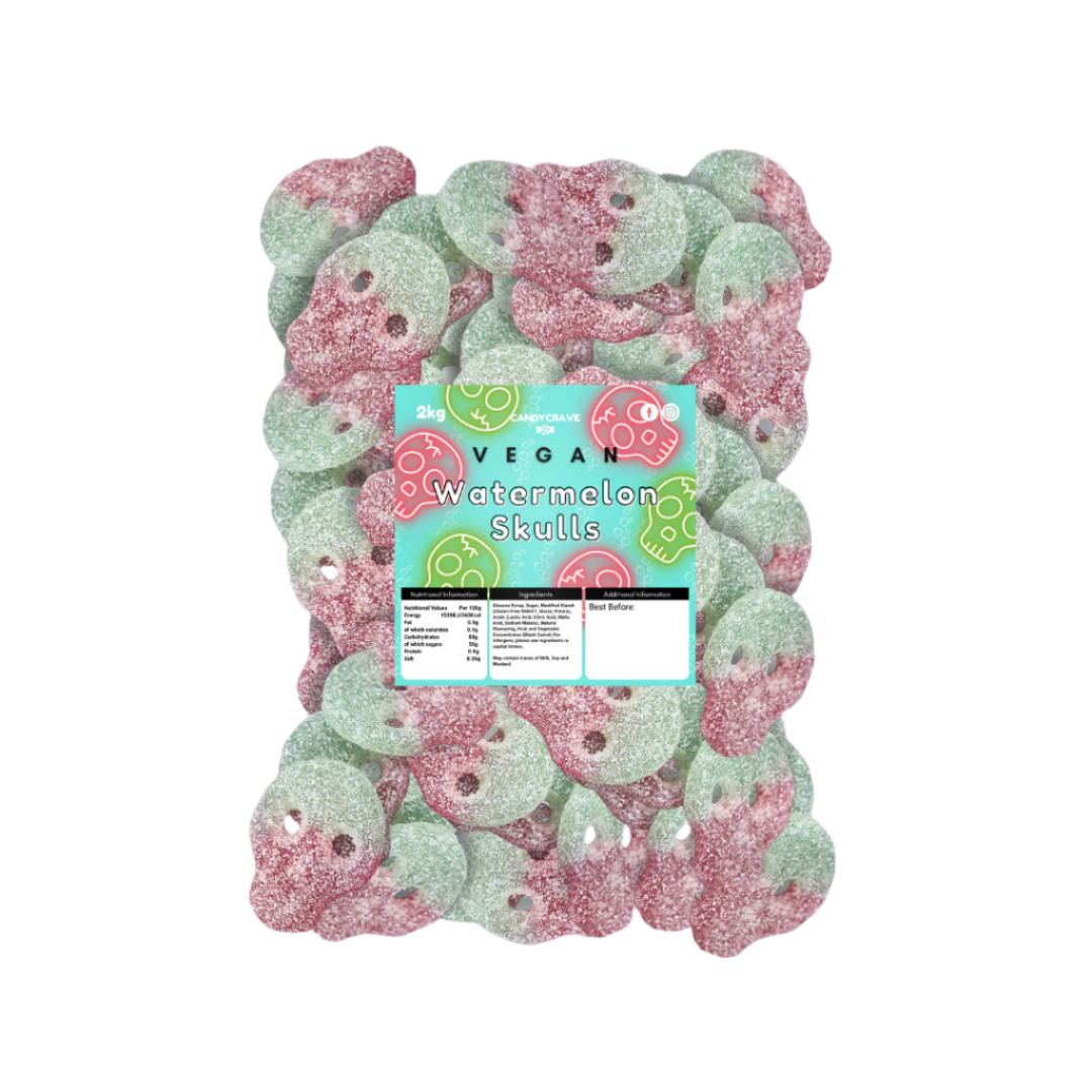 Frostys Vegan Fizzy Jelly Skulls Variety Mix Vegetarian Halal Candy Salad Sweet Snacks