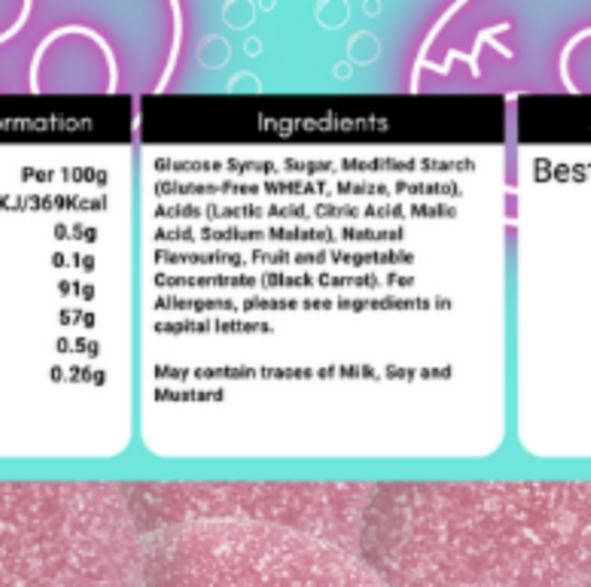CandyCrave Fizzy Grape Skulls Pick N Mix Sweets Halal Vegan Vegetarian Candy