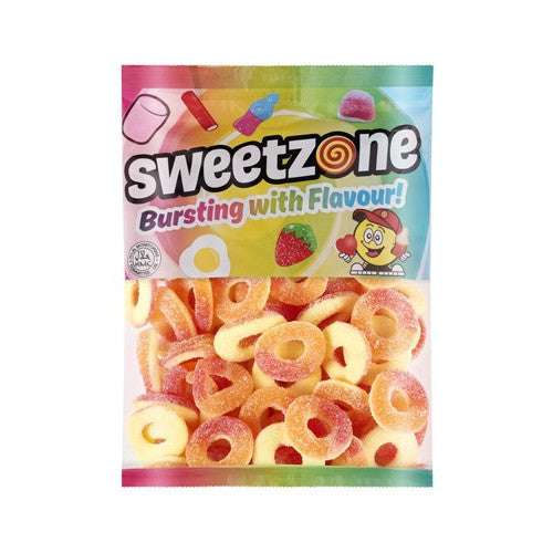 Frostys Rings & Slices Pick N Mix Apple, Blue Raspberry, Fizzy, Peach Watermelon Halal Candy Salad Snack Sweets